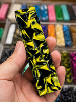 Matériau en acrylique coulé pour manche de couteau, feuille d'acrylique à motifs décoratifs pour manches de couteaux personnalisés et couteaux EDC