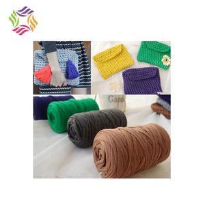 Fil fantaisie en jersey de coton pour crochet, couleurs variées, Shanghai Stock - Product Image 6