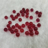 Vente flash Pierres de corindon rouge rubis de haute qualité 4 mm Boule ronde pour bijoux Pierre précieuse en vrac Corindon synthétique