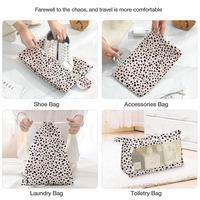 Ensemble de rangement de voyage 7 pièces pour maquillage de voyage avec logo personnalisé Sac cosmétique de lavage Cubes d'emballage Ensemble de sacs de rangement de voyage portables