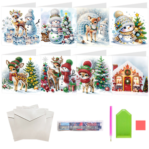 Cooleve 5D kim cương thêu Kit handmade giáng sinh giấy DIY thiệp chúc mừng bưu thiếp bán buôn giáng sinh thẻ Kit - Product Image 1