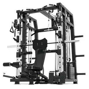Profissional home gym power squat rack multifuncional poder gaiola tudo em um cabo crossover peito fly treino smith máquina