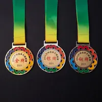थोक इंद्रधनुष फूल पदक सोने चांदी तांबा चल पदक कस्टम बच्चों पदक