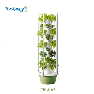 Torre Hidropónica Vertical <span class=keywords><strong>de</strong></span> 9 Niveles con Marco <span class=keywords><strong>de</strong></span> Luz LED |   Sistema Acuapónico Comercial <span class=keywords><strong>para</strong></span> Agricultura Vertical - Product Image 1