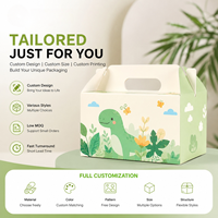 Boîte d'emballage personnalisée en papier kraft pour gâteaux, avec petite fenêtre, fermeture recyclable, pour cadeaux alimentaires, carton à emporter soi-même