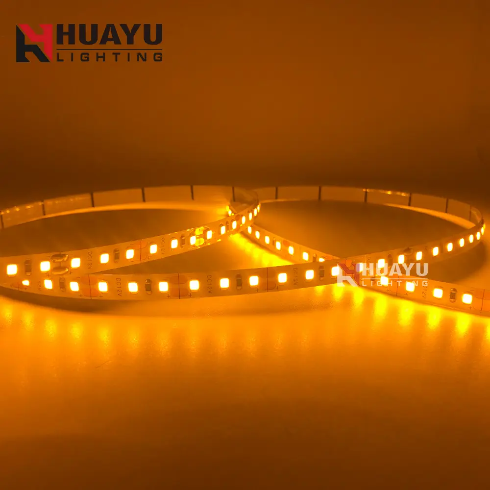 แหล่งกำเนิดแสง LED และแถบแสงประเภทรายการ2835สีเหลืองสีทอง Smd Led Strip Light