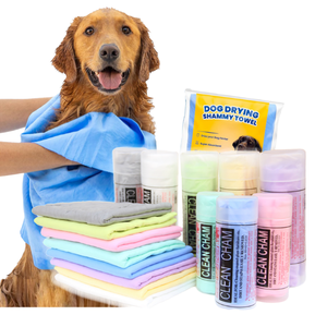 <b>Clean</b> Cham Dog Drying Shammy Towel Non-Woven Fabric Super Absorbent For Dogs Bathroom Use All Seasons - Product Image 1