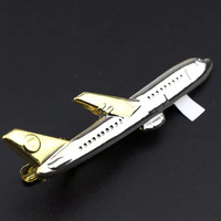 Qualité hommes classique pince à cravate lunettes poisson avion fourchette cuillère forme métal Chrome acier inoxydable fermoir pour affaires Corbata cadeau