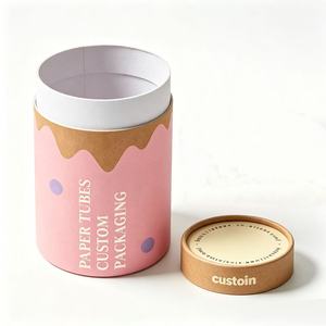 Custom Logo Paper Tube Cylinder Gift Box, Eco Round Paper Can Packaging for Perfume Skincare and Cosmetic Makeup - Product Image 3