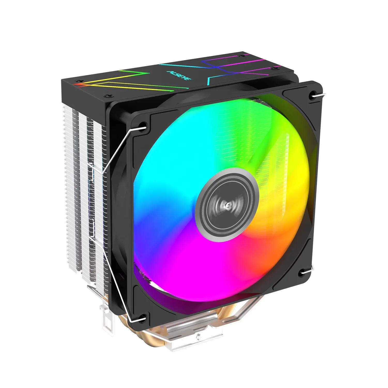 ALSEYE 4 히트 파이프 CPU 쿨러 120mm RGB CPU 팬 게임용 PC를위한 쉬운 설치