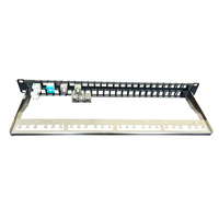 Panel Patch Kosong Baja 1U 48-Port CAT6 Berkinerja Tinggi, Pengatur Kabel, Rak Mount, Frame Distribusi Jaringan, Garansi 1 Tahun