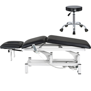 <span class=keywords><strong>Table</strong></span> de massage électrique moderne à hauteur réglable avec télécommande, revêtement en cuir synthétique, cadre en acier inoxydable, 2 moteurs, 2 chambres, salle de sport - Product Image 1
