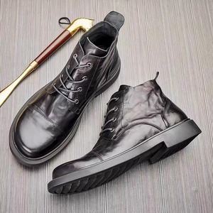 Nuevos Botines de Piel Genuina para Hombre, Estilo Casual con Plantilla de PU, Tendencia de Moda - Product Image 1