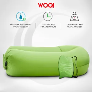 WOQI rahat bebek tembel çanta taşınabilir açık şeffaf pvc şişme sofa