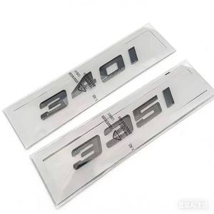 Emblema Adhesivo 3D ABS Cromado Negro para Coche, Letras B-M-W, Insignia para Maletero Trasero Compatible con 335i 325i <span class=keywords><strong>316i</strong></span> 328i 318i, Calcomanía de Modificación de Carrocería - Product Image 2