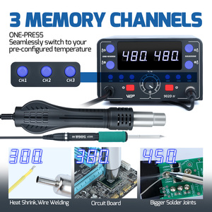 Station de Retravail WEP 902D-IV 775W avec Fer à Souder <span class=keywords><strong>T12</strong></span> et Affichage Numérique LCD Grand Format, Chauffage Rapide pour Réparation CMS 2-en-1 - Product Image 6