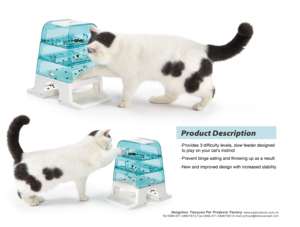 New Arrivals Interactive <strong>Cat</strong> Toy Pet Feeder 3 Difficulty Levels Slow Feeder <strong>Cat</strong> Senses Food Tree - Product Image 5