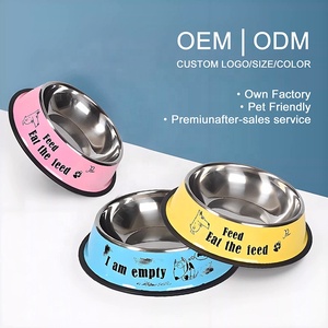 Ciotola per <span class=keywords><strong>Cani</strong></span> di Taglia Media/Grande in Acciaio Inox con Design Rotondo Due-in-Uno, Anello in Gomma sul Fondo Anti-Ribaltamento, Vendita Diretta dalla Fabbrica - Product Image 1