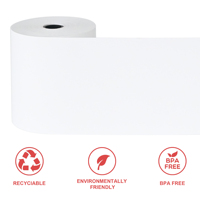 Rouleaux de papier thermique sans BPA pour caisse enregistreuse, papier de reçu blanc pour TPV avec rappel de faible stock rouge pour les comptoirs de caisse des commerces de détail