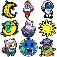 Capuchons de paille en silicone de 10 mm, anti-poussière, réutilisables, motifs astronaute américain, extraterrestre, chat, accessoires pour gobelets et boissons