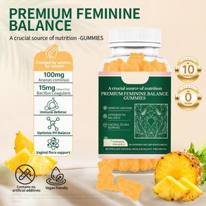 Gummies pour l'équilibre du pH féminin personnalisables OEM/ODM, complément probiotique pour femmes, gummies premium pour l'équilibre féminin - Product Image 4