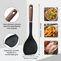 Spatule en silicone sans BPA Manjia, résistante à la chaleur, pour ustensiles de cuisine antiadhésifs, spatule de cuisine, retourneur, anti-rayures, ustensiles de cuisine