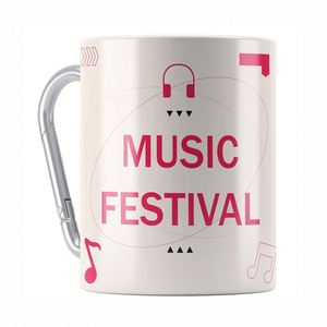 Custom Stainless Steel Camping Carabiner Mug Promotional Drinkware for Coffee Drinking Cup