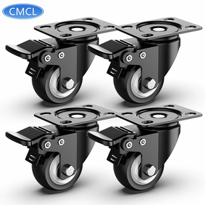 CMCL Meistverkaufte Lenkrollen mit Bremsen 2 Zoll Lenkrollen Schwarze Lenkrollen - Product Image 2