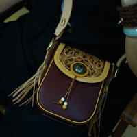 Nuevo Bolso Bandolera de Cuero Genuino para Mujer, Estilo Clásico Vintage, con Borlas, Diseño Western, Impermeable