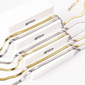 Cadena de Serpiente de Acero Inoxidable Resistente al Agua para Hombre y Mujer Chapada en Oro Gargantilla - Product Image 2