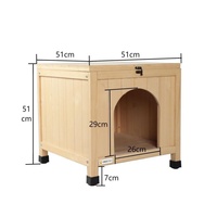 Chilochilo - Cabane pour chat et lapin en bois massif, résistante aux intempéries, pour petits animaux, forme rectangulaire