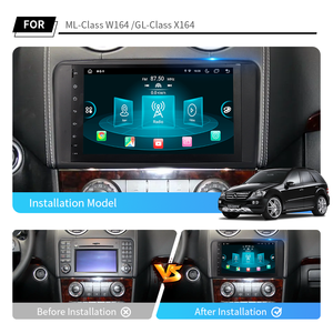 Autoradio 9 pouces avec écran tactile sans fil <span class=keywords><strong>Carplay</strong></span> Android 14 4G LTE pour W164/X164 2012 - Product Image 2