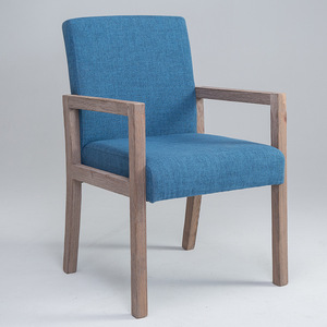 Sillón de Madera Maciza con Respaldo Envejecido, Estilo Retro Moderno Minimalista, para Uso Comercial en Hoteles, Restaurantes, Cafés y Salas de Mahjong - Product Image 2