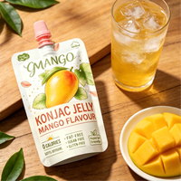 Pouding de Konjac Shirataki Halal Certifié, Faible en Gras, Goût Fruité, Repas Instantané, Collation Diététique, Sachet Personnalisé