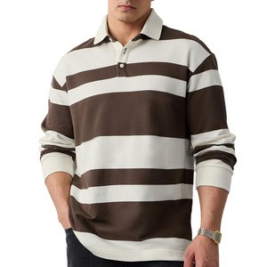 Meilleur fournisseur de polos de rugby unisexes, service OEM, doux, respirant, 100% polyester, séchage rapide, manches longues - Product Image 1