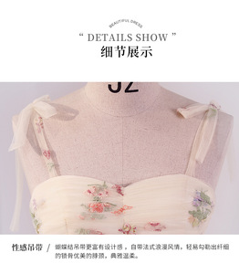 Lüks Çiçek İşlemeli Uzun Abiye Gece Elbisesi Düğün Çekim Elbiseleri Kadınlar 2025 Yaz Partisi Resmi Durumlar Resepsiyon Elbisesi - Product Image 6