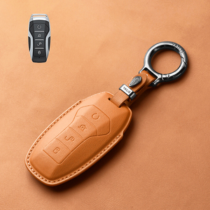 DM Fashion Avantgarde Faltbare Leder-Autoschlüsselhülle für Ältere BYD-Modelle <span class=keywords><strong>Haodu</strong></span> Han Song Plus Tang Qin Pro Yuan E2 YFL CK-92902 - Product Image 2
