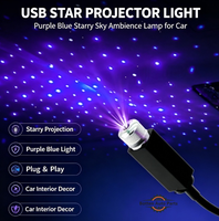 Projecteur LED USB pour toit de voiture Avalon et décoration intérieure, lumière d'ambiance nocturne réglable, couleur rouge, 5V, vente en gros