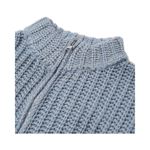 <span class=keywords><strong>Cardigan</strong></span> da <span class=keywords><strong>donna</strong></span> <span class=keywords><strong>con</strong></span> motivo sfumato a macchina ricamata in maglia di paillettes in blu polveroso <span class=keywords><strong>con</strong></span> Logo personalizzato - Product Image 2