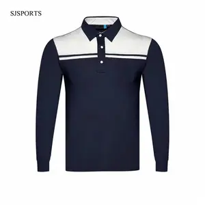 Polos de golf à manches longues pour hommes, t-shirt personnalisé, automne-hiver,