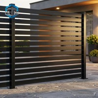 Système de balustrade en verre moderne, maille métallique perforée, aluminium noir mat thermolaqué, résistant à la rouille, pour balcon extérieur, escalier
