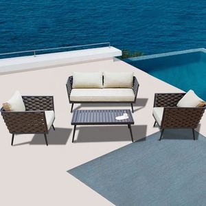 Tavolo e sedie da <span class=keywords><strong>giardino</strong></span> moderni in alluminio pressofuso di alta qualità per il tempo libero - Product Image 6