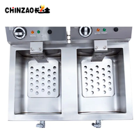 Friteuse électrique commerciale en acier inoxydable Kfc pour poulet et pommes de terre, appareil industriel à Double réservoir