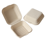 Boîte à lunch jetable pour restaurant Food Truck Cafe-Boîte à gâteau de canne à sucre Boîte à hamburger en bagasse Jetable écologique à emporter