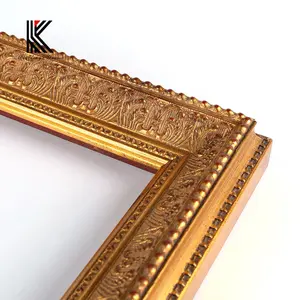 कस्टम प्राचीन क्लासिक A2 A3 A4 11x14 20x24 विंटेज थोक लकड़ी के फ्रेम मोल्डिंग सोने की लकड़ी तेल चित्रकला फ्रेम