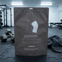 Sachet d'emballage personnalisé imprimé pour accessoires sportifs, supports de genou, produits de fitness, pochette refermable à fermeture éclair OEM