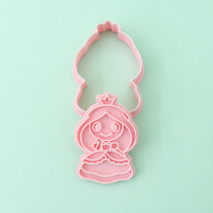 プリンセスシリーズプラスチックビスケット型かわいい3D漫画DIY環境にやさしい2ピースクッキーカッター - Product Image 5
