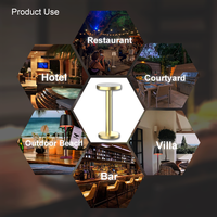 Lampe de table LED portable moderne à intensité variable, rechargeable, plaquée or, de haute qualité, pour la décoration de restaurants et hôtels de luxe