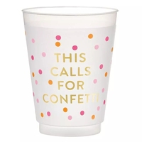 Ensemble de 6 gobelets en plastique givré 16 oz, design Bluebonnets