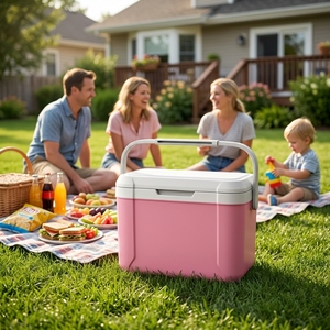 Glacière <span class=keywords><strong>de</strong></span> camping isotherme portable, robuste, avec poignée, capacité 5 litres, en PU, pour le déjeuner, la plage, les boissons, les voyages - Product Image 1